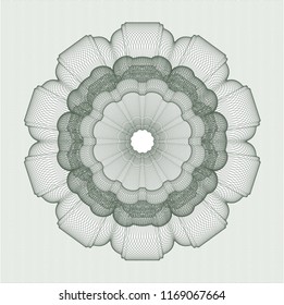 Green linear rosette