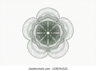 Green linear rosette