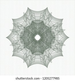 Green linear rosette