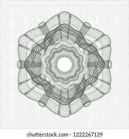 Green linear rosette