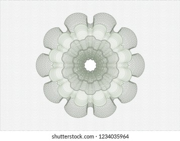 Green linear rosette