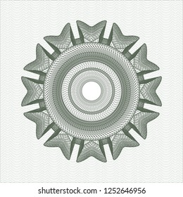 Green linear rosette