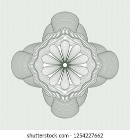 Green linear rosette