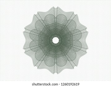 Green linear rosette