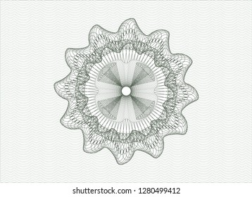 Green linear rosette