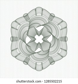 Green linear rosette