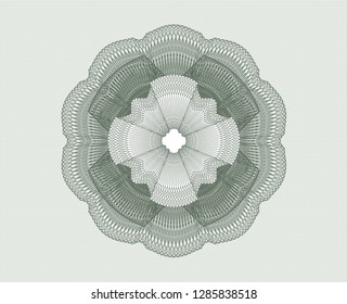 Green linear rosette
