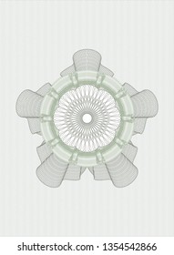 Green linear rosette