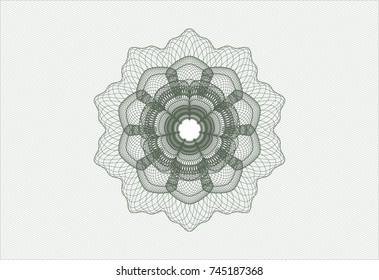 Green linear rosette