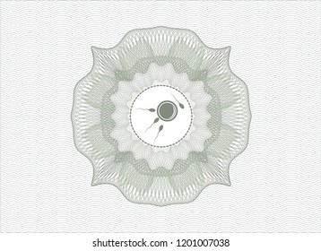 Green linear rosette with fertilization icon inside