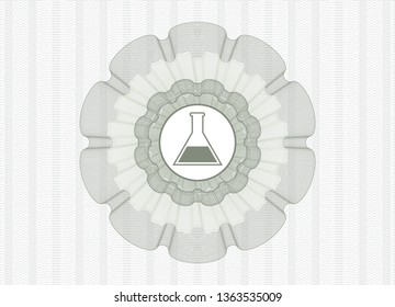Green linear rosette with test tube icon inside