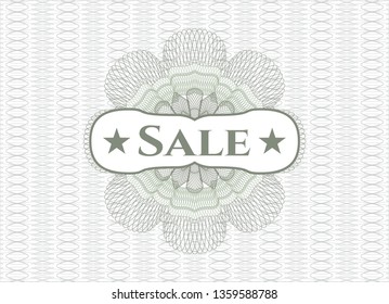 Green linear rosette with text Sale inside