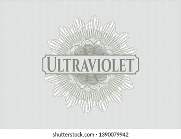 Green linear rosette with text Ultraviolet inside