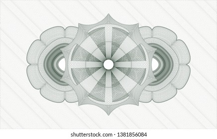 Green linear rosette. Vector Illustration. Detailed.
