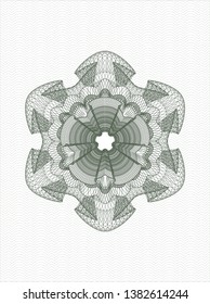 Green linear rosette. Vector Illustration. Detailed.