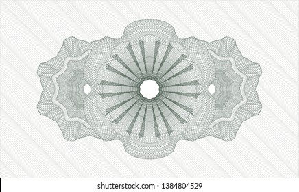 Green linear rosette. Vector Illustration. Detailed.