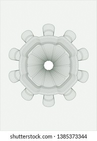 Green linear rosette. Vector Illustration. Detailed.