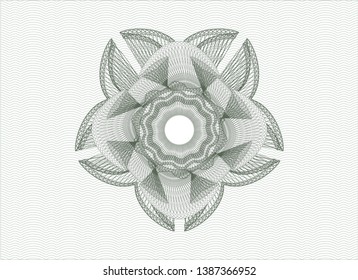 Green linear rosette. Vector Illustration. Detailed.