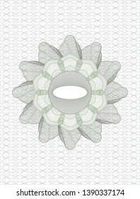 Green linear rosette. Vector Illustration. Detailed.