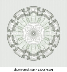 Green linear rosette. Vector Illustration. Detailed.