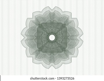 Green linear rosette. Vector Illustration. Detailed.