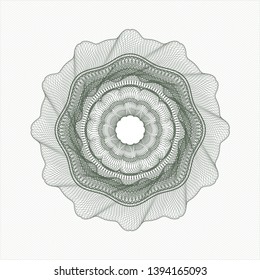 Green linear rosette. Vector Illustration. Detailed.