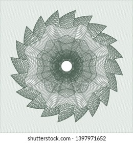 Green linear rosette. Vector Illustration. Detailed.