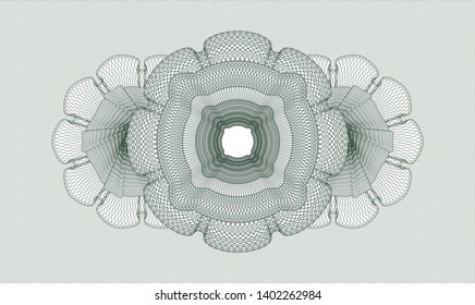 Green linear rosette. Vector Illustration. Detailed.
