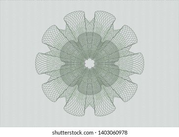 Green linear rosette. Vector Illustration. Detailed.