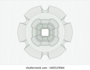 Green linear rosette. Vector Illustration. Detailed.