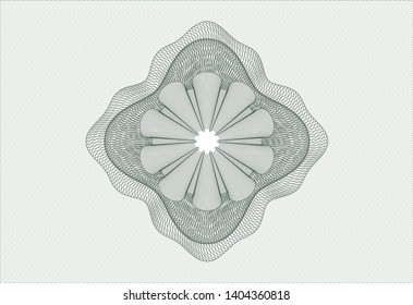Green linear rosette. Vector Illustration. Detailed.