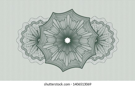 Green linear rosette. Vector Illustration. Detailed.