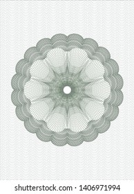 Green linear rosette. Vector Illustration. Detailed.