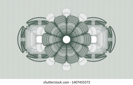 Green linear rosette. Vector Illustration. Detailed.