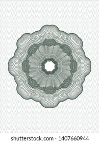 Green linear rosette. Vector Illustration. Detailed.