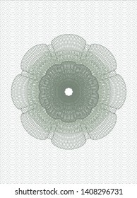Green linear rosette. Vector Illustration. Detailed.