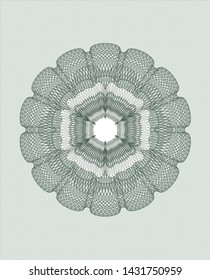 Green linear rosette. Vector Illustration. Detailed.