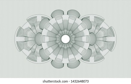 Green linear rosette. Vector Illustration. Detailed.