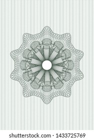 Green linear rosette. Vector Illustration. Detailed.