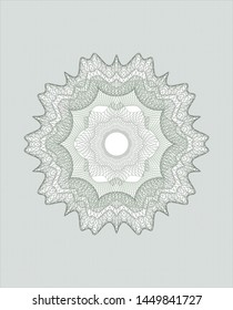 Green linear rosette. Vector Illustration. Detailed.