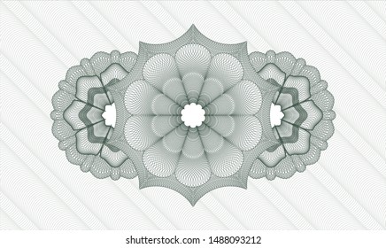 Green linear rosette. Vector Illustration. Detailed.