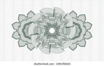 Green linear rosette. Vector Illustration. Detailed.