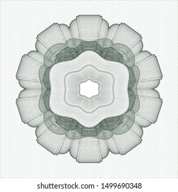 Green linear rosette. Vector Illustration. Detailed.