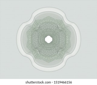 Green linear rosette. Vector Illustration. Detailed.