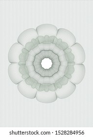 Green linear rosette. Vector Illustration. Detailed.