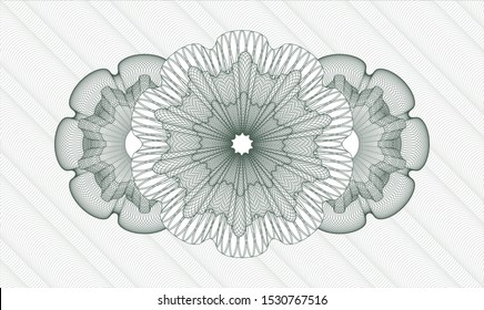 Green linear rosette. Vector Illustration. Detailed.