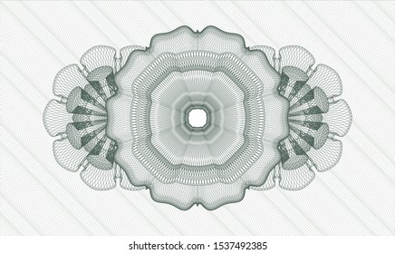 Green linear rosette. Vector Illustration. Detailed.