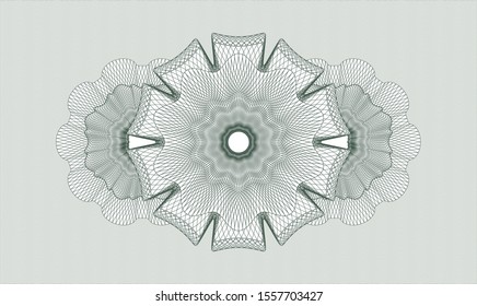 Green linear rosette. Vector Illustration. Detailed.