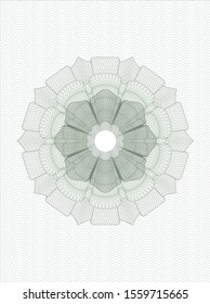 Green linear rosette. Vector Illustration. Detailed.