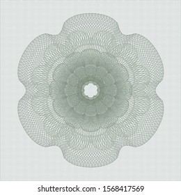 Green linear rosette. Vector Illustration. Detailed.